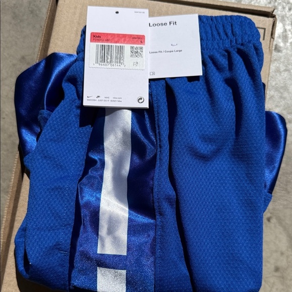 Nike Other - Nike Royal Blue Shorts with White Stripe Kids Size Large